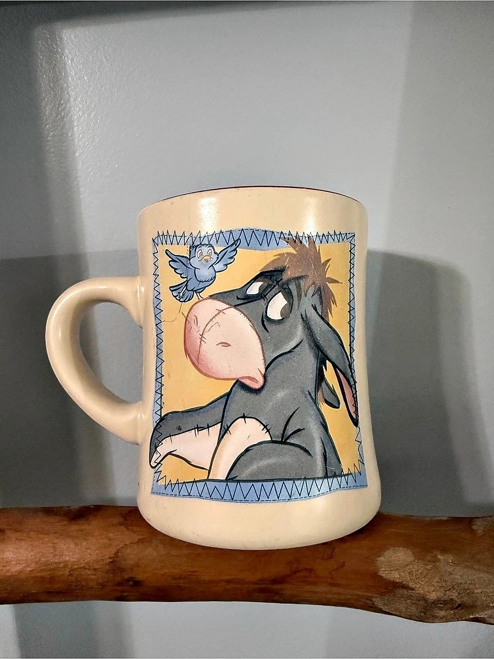 Vintage Walt Disney World Eeyore Bluebird Mug Time For A Little Something 16oz